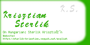 krisztian sterlik business card